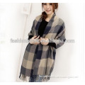 Womens Wool Tassels Plaid Checks Warm Winter Long Soft Fashion Scarf Shawl Wrap